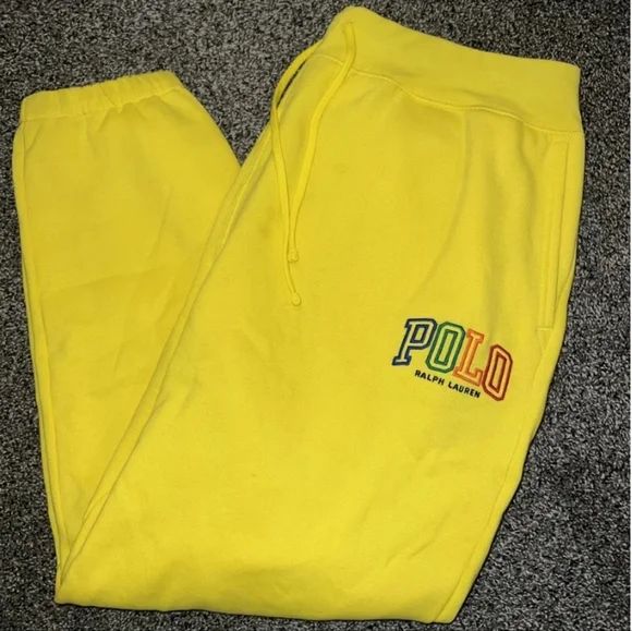 NWT Men's Ralph Lauren Polo Fleece Logo Joggers - Picture 2 of 8